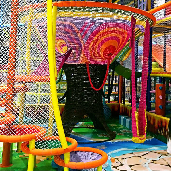 Haiber Rainbow Rope Mesh Perfect Indoor Rope Adventure for Kids' Training and Climbing Needs