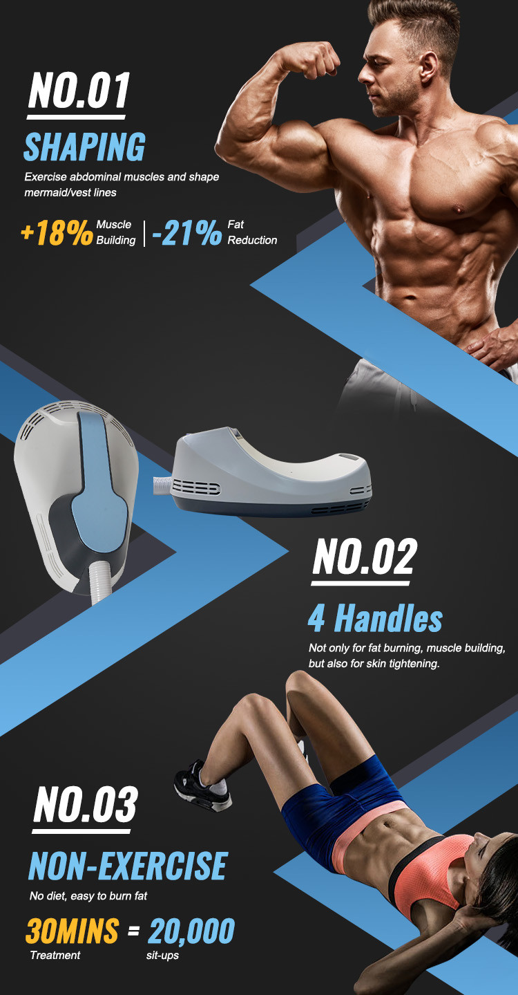 Non Invasive Body Shaping Slimming Machine 50Hz 60Hz EMS Fat Burning Machine