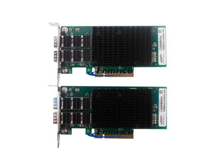 Femrice 10Gbps Dual Port Unidirectional Transmit Gigabit Ethernet Server Adapter PCIe x8 SFP+ Slots Network Controller