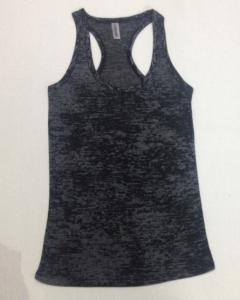 Quality Polyester Cotton Gym Racerback Tank , Burnout Tank Top Anti Pilling for sale