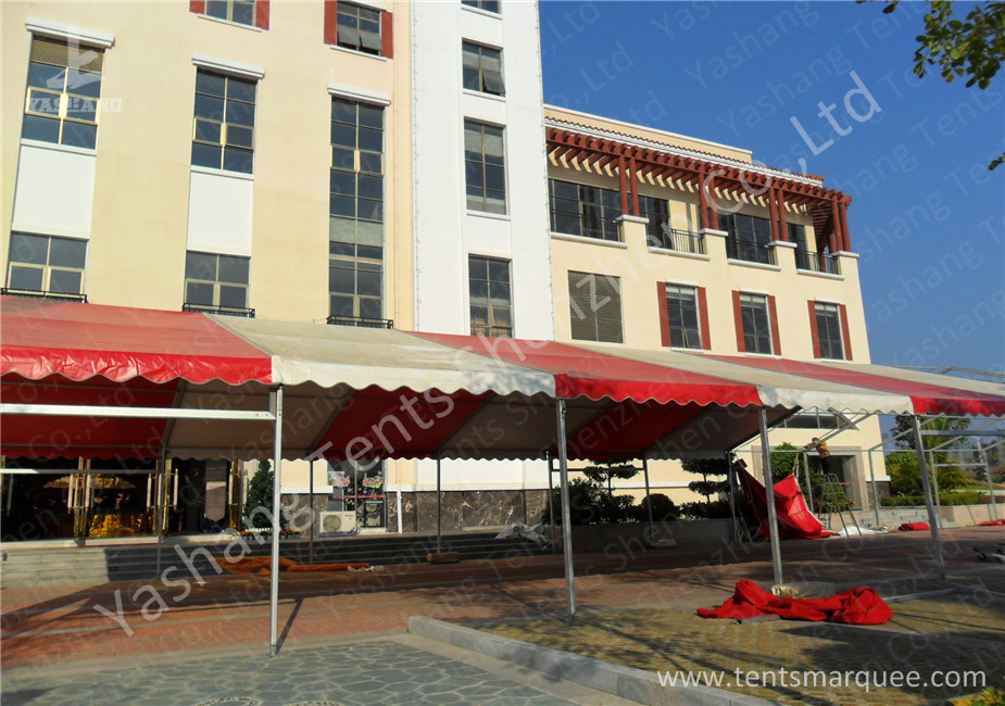 Uv Resistant 8 By 21 Backyard Big Outdoor Party Tent White Mixed Red Color