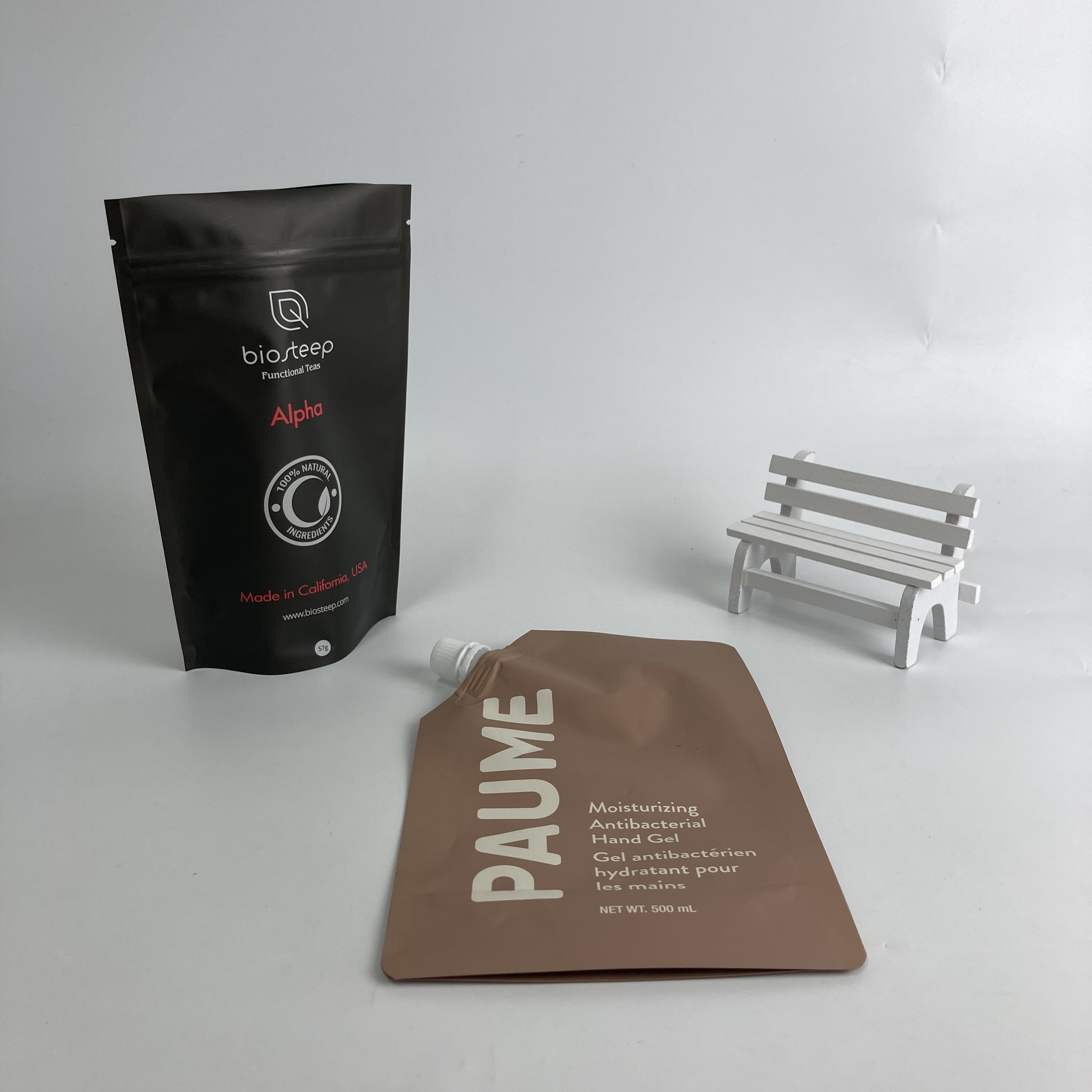 Moisture Proof Custom Spout Pouch For Gel Food Grade Flat Bottom Pouches