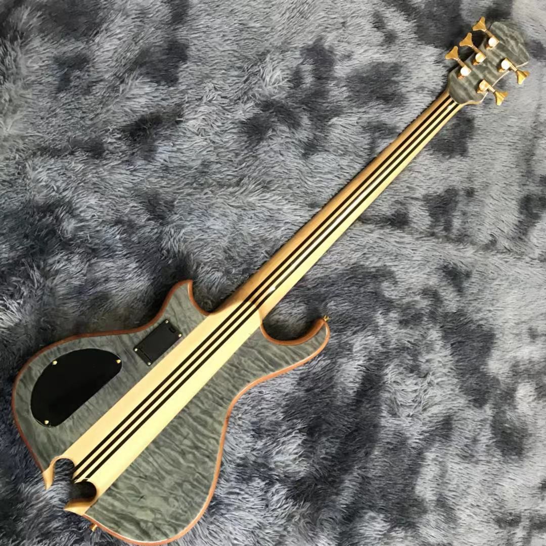 2023 NEW Custom Alembic Style Neck Through Body Mark King Signature Deluxe 5 Strings Electric Guitar Bass