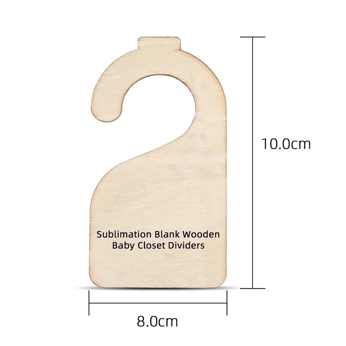 Custom Blank Sublimation Wooden Baby Closet Dividers For Sublimation Heat Transfer Printing