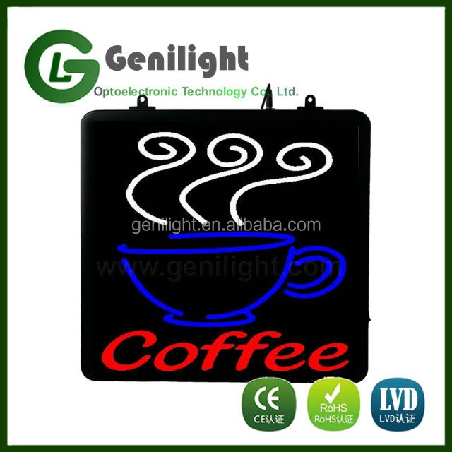 Rectangle Ice Cream LED Neon Sign with ABS Open-Mold Out Frame Animation Lighting