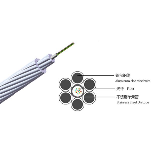 OPGW Ground Wire Cable 96core Core For Tower 220KV Line Construction
