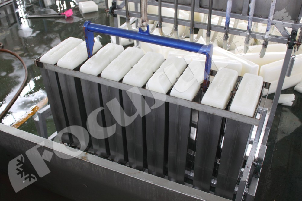 Video Outgoing-Inspection 1 Ton Stainless Steel Block Ice Making Machine with 6kw Power