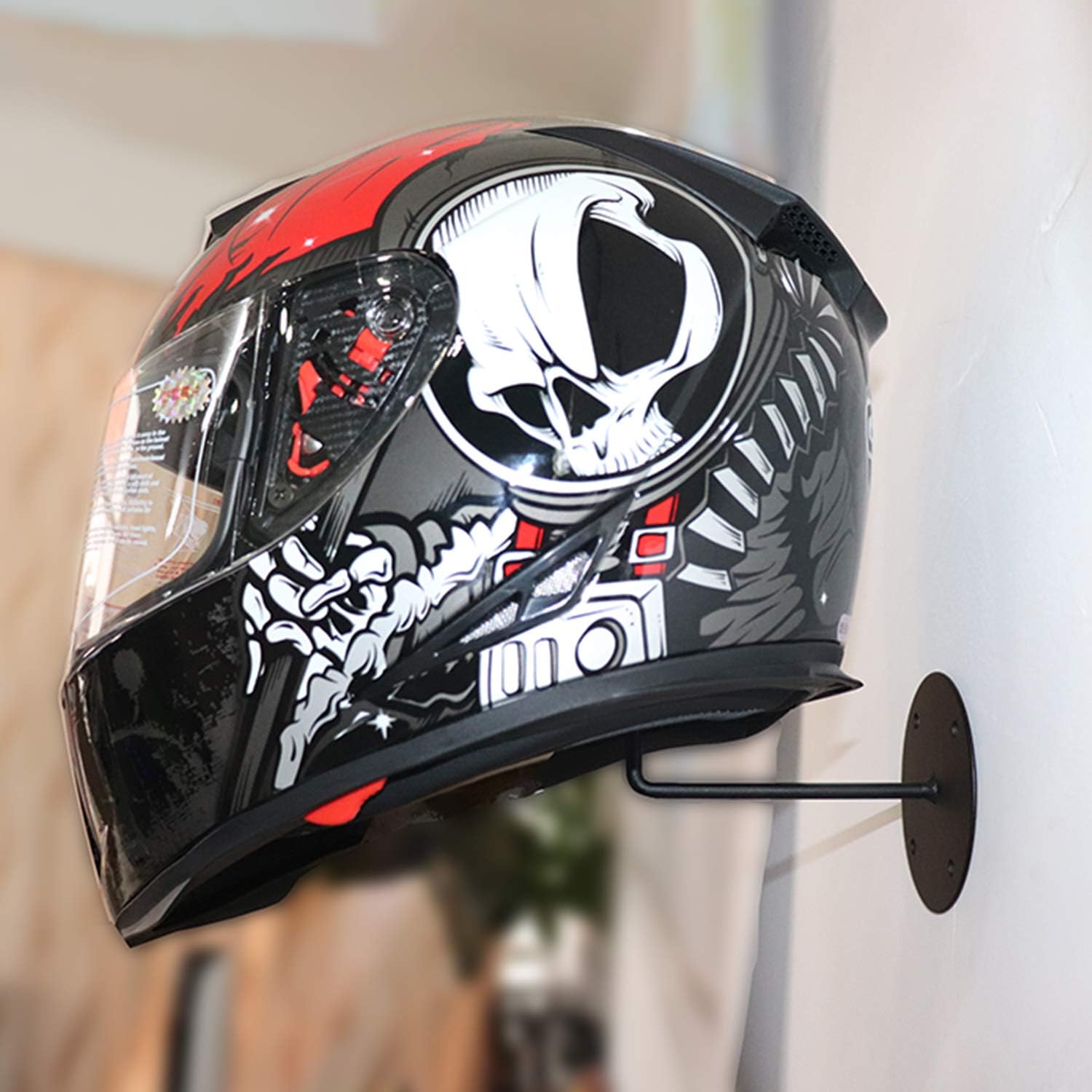 Standard Wall Mounted Helmet Hat Rack Display Rack for ISO9001 Rohs CE Standards