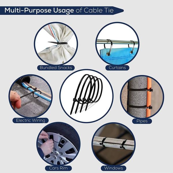 Customized Plastic Wire Ties Plastic Tie Straps Self Locking Oil Resistant