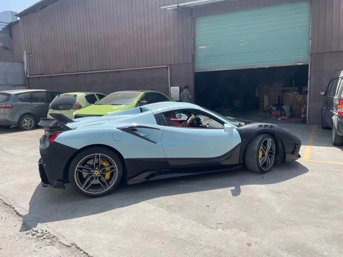 Auto Parts ForFerrari 488 Body Kit 488 Upgraded MSY Style Front and Rear Bumper Spoiler Carbon Fiber Body Kit