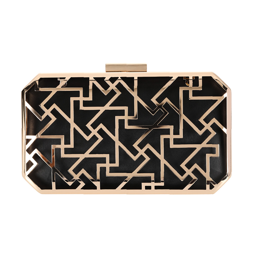 Octagon Woman Handbag Hollow Out Clutch Frame 19*11cm