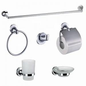 Quality Modern Sanitary Ware Set Zinc Alloy Chrome Bathroom Accessory for sale