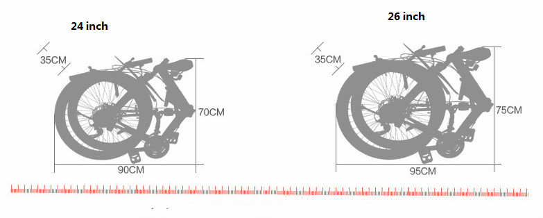 Steel 21 Speed 24 Inch Folding Mountain Bike