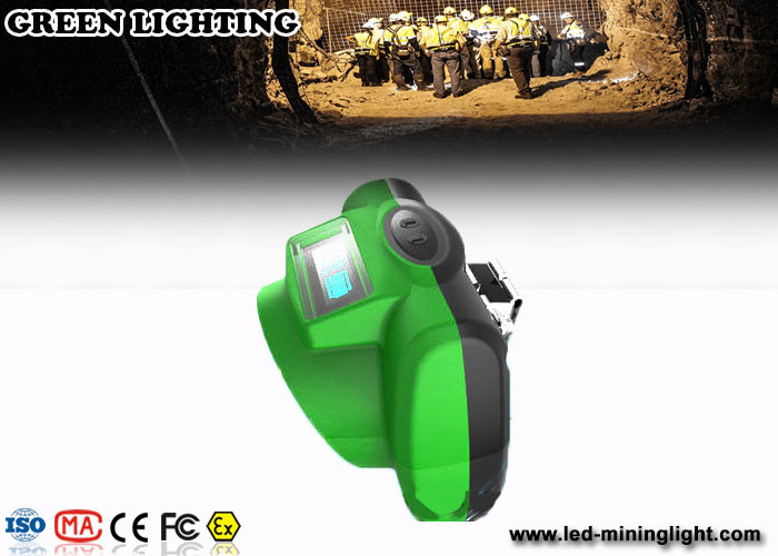 ABS meterial green Coal Mining Lights 20 hours working time 6.2Ah battery capacity