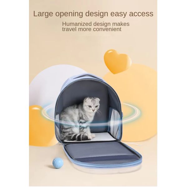 Large Capacity Breathable Pet Backpack Oxford Travel Cat Backpack