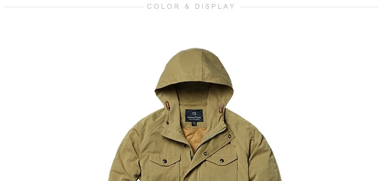 Stylish wholesale blank casual mens cotton cargo jacket made in china