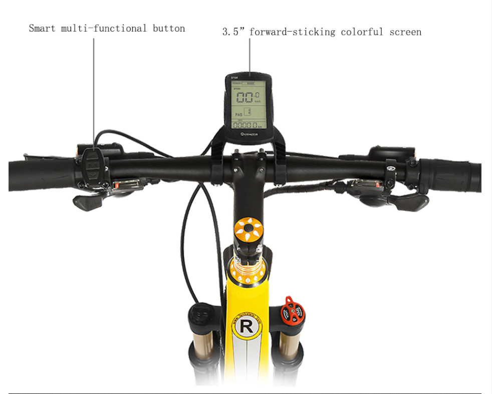 27 Speed 1000W Electric Mountain Bike Multi Functional 26 Inch Full Suspension