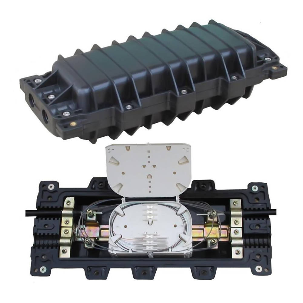 48 Core 96 Core Mini Optical Fiber Joint Closure With 2 Inlet 2 Outlet