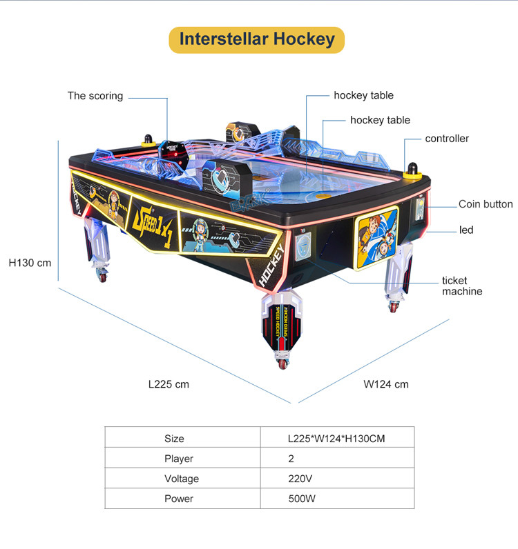 2 Players Air Hockey Game Machines For KTV , Kids Air Hockey Table
