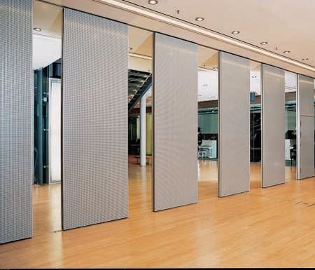 Operable Folding Partition Walls / Soundproof Modern Wood Room Dividers
