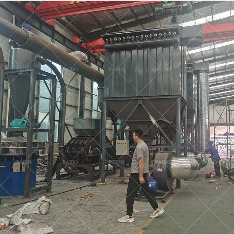 Recycle Waste Lithium Battery with 1000L/H Battery Crushing and Separating Machine