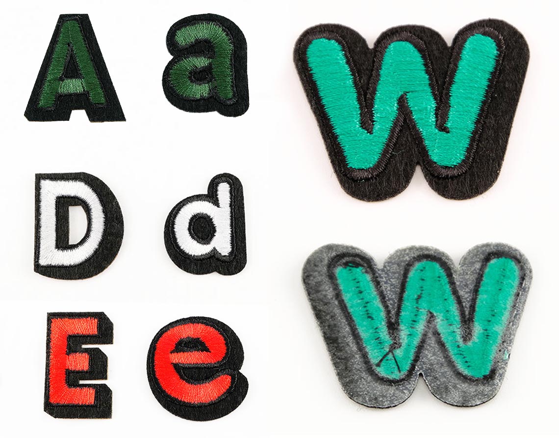 Heat Cut Twill Embroidered Cloth Patches Custom Brand Name Sports Club Logo