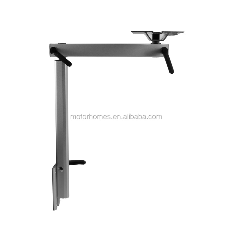 Motorhome Accessory Aluminum 3 stages Telescopic Table Base Compatible for RV Manual 3 Sections Lifting Table Legs