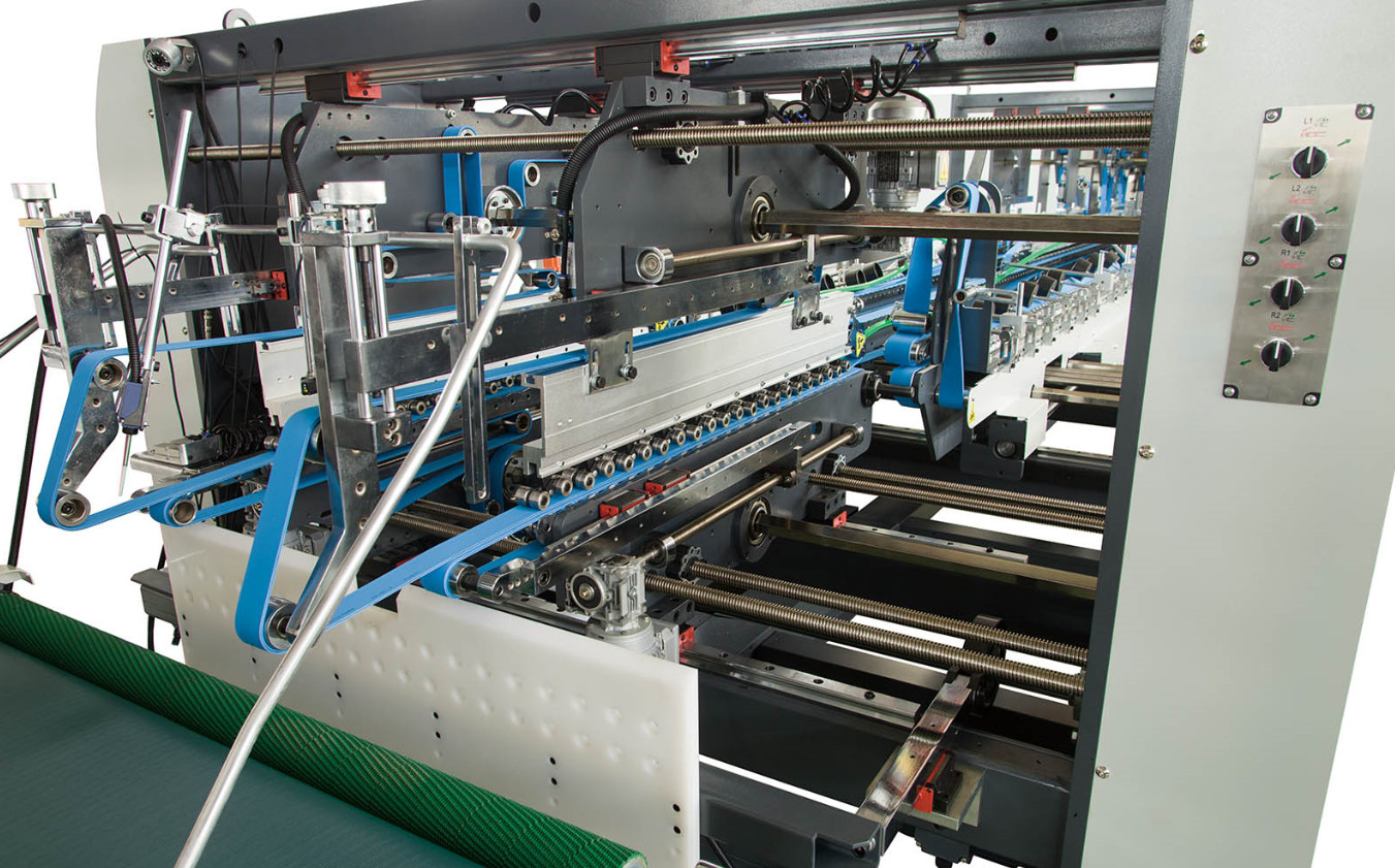 55KW Cardboard Folder Gluer Machine 420mm-1700mm Box Folder Gluer