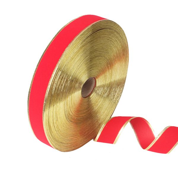 Factory Classic 25mm Metallic Gold Edge Printed Grosgrain Ribbon Bow