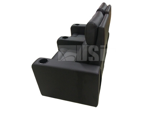 2 Seats Manual Recliner Home Theater Seating Couch With Aluminum Cup Holder