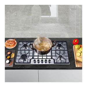 China Multifunction 5 Burner Gas Stove Standard Stainless Steel Gas Cooker on sale
