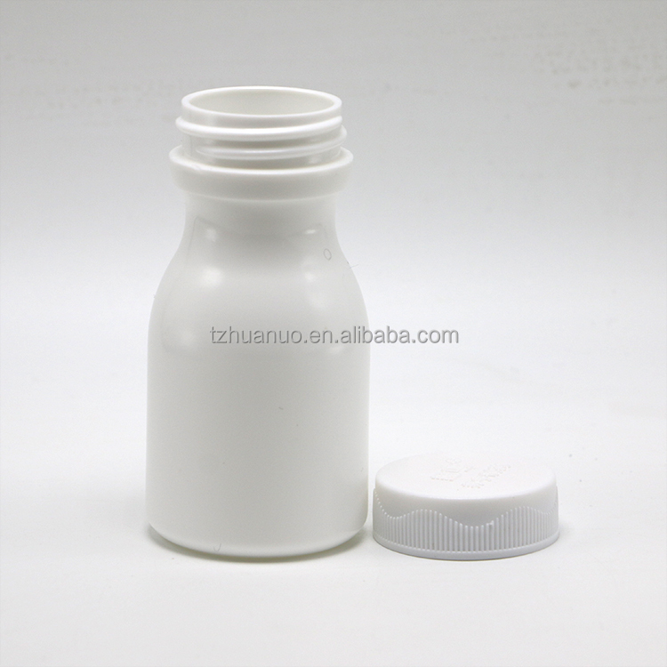 White 60ml HDPE Plastic Bottle for Convenient Storage of Solid Tablets and Capsules