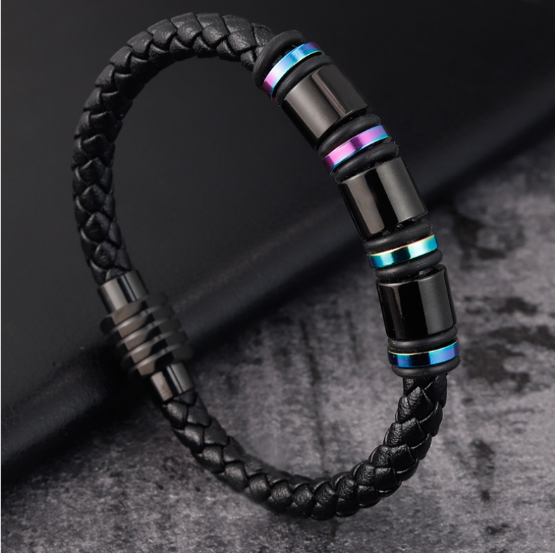 Multi-layered Weave Leather Bracelet for European Customers Customized and Fashionable