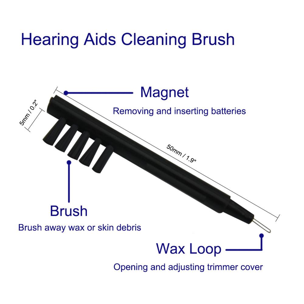 China hearing aids cleaning brush with Wax Loop and Magnet