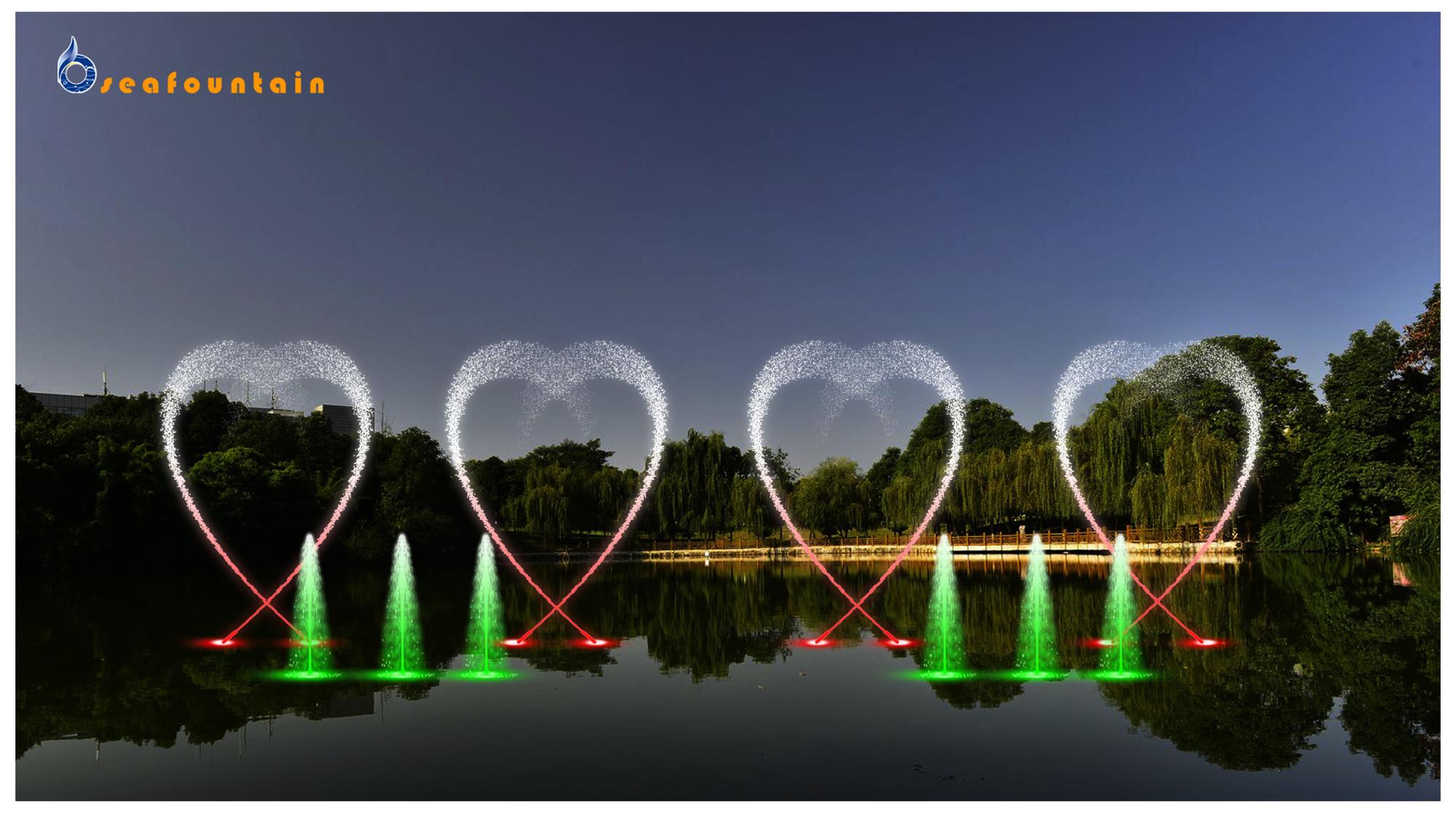 High quality lake frequency converter fountains multimedia floating water fountain
