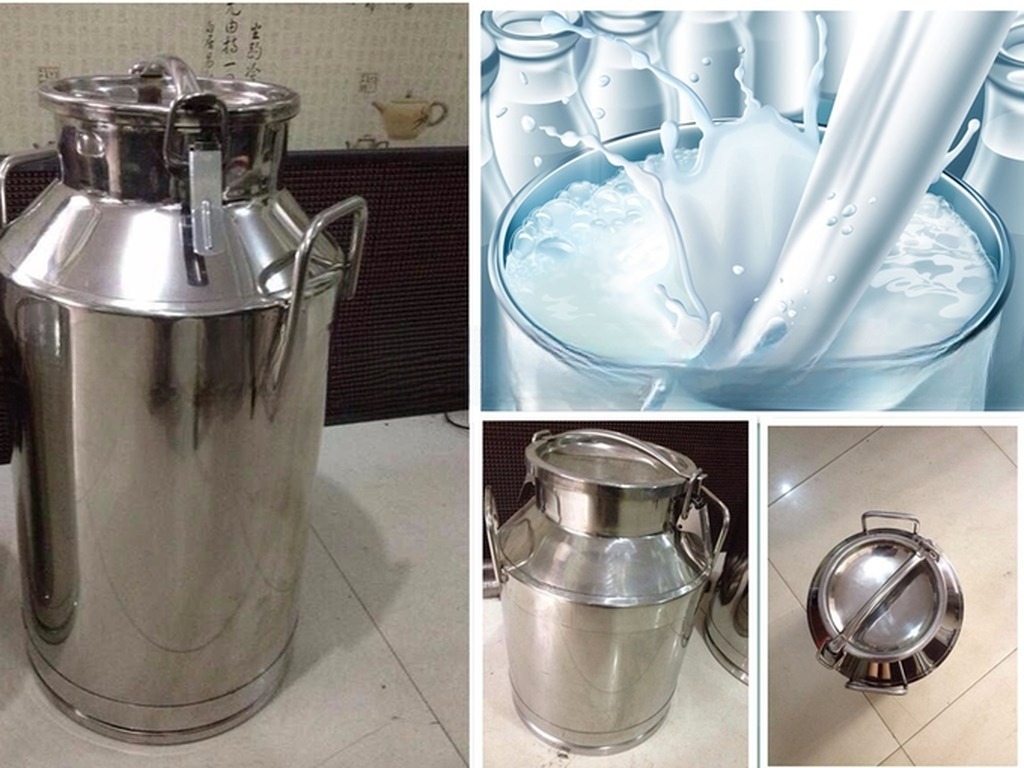 Food Sanitary 8kg Capacity Stainless Steel Milk Can with Mirror Polished Exterior