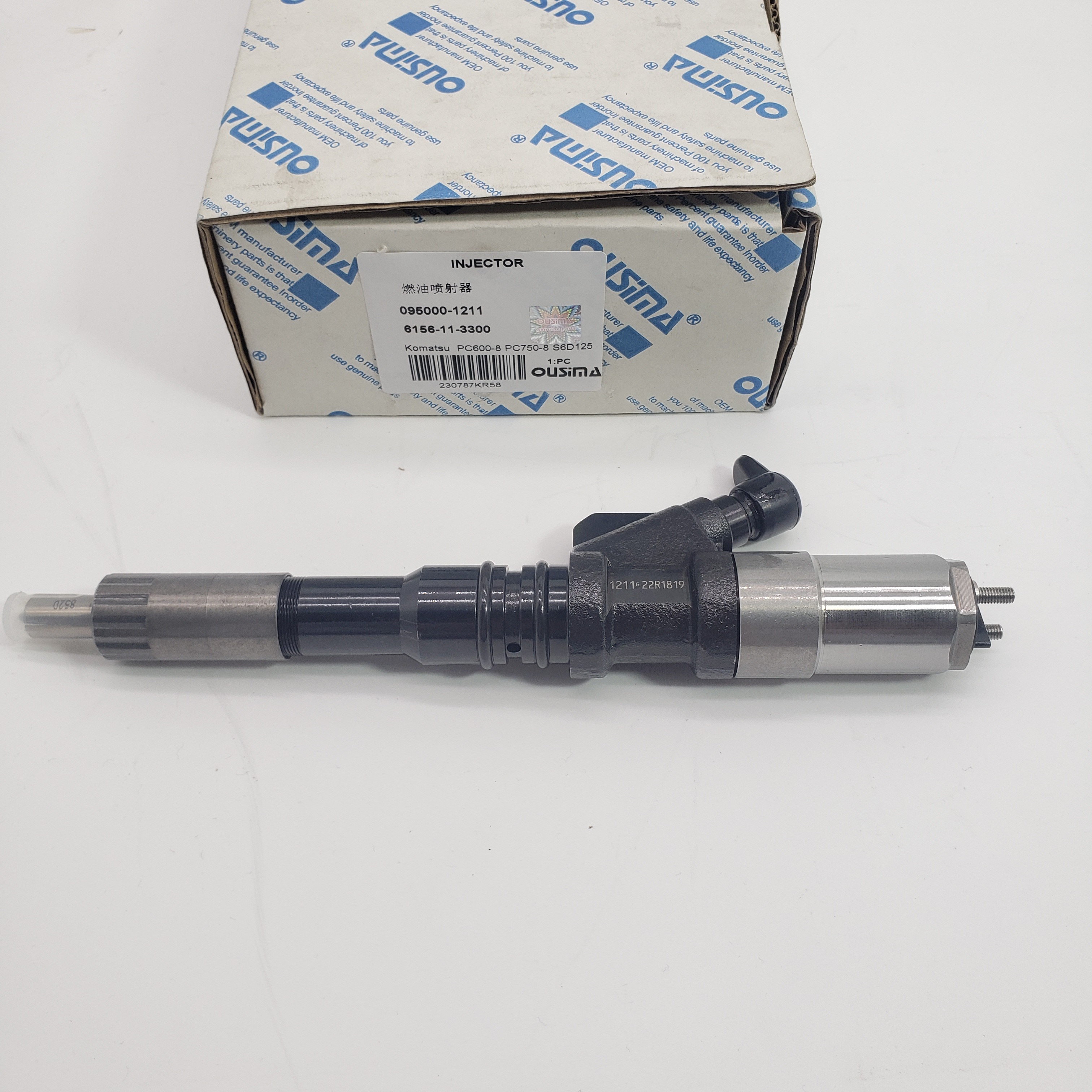 Diesel Fuel Injector 095000-1211/6156-11-3300 Suit for Komatsu PC600-8 PC750-8 S6D125