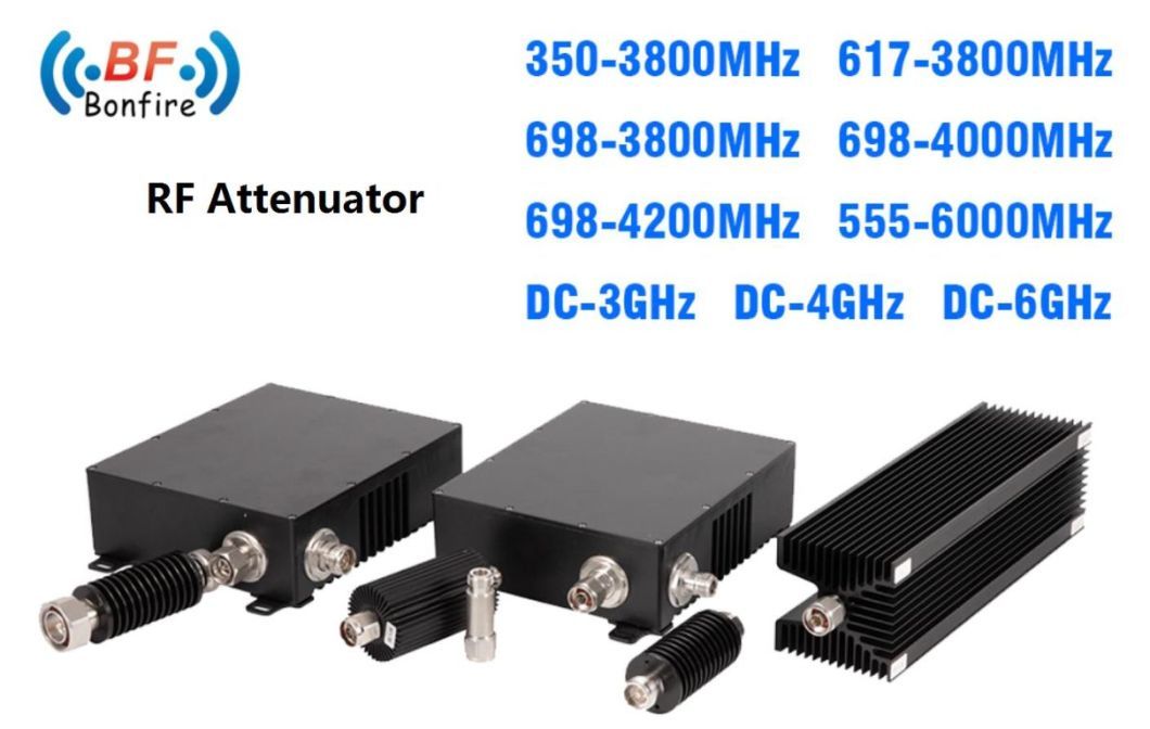 Factory DC-3800MHz 3-40dB 5W Adjustable Attenuator RF Coaxial Attenuator with SMA-J/K Connector for Telecommunication System