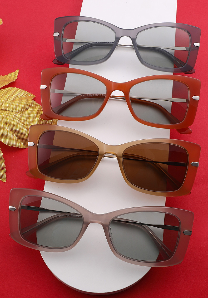 Unisex 56mm Acetate Butterfly Frame Sunglasses UV400 Protection Trendy Eyewear Outdoor