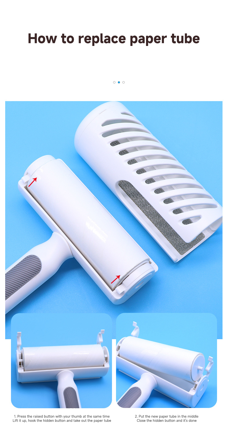 Pet Hair Remover Customized Lint Roller Clothes and Grooming Tools 20*17.2cm Sticky