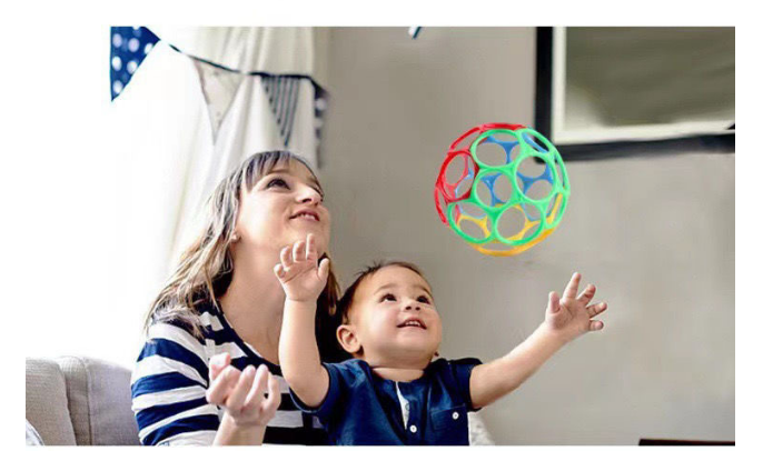 Other Educational Toys Silicone Hand Ball Baby Teether Rattle Toy for 6-12 Months
