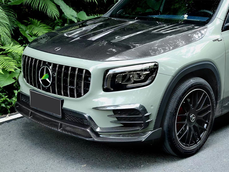 Auto Parts for Mercedes GLB Carbon Fiber Body Kit GLB Carbon Fiber Front Scoop Diffuser Spoiler Hood