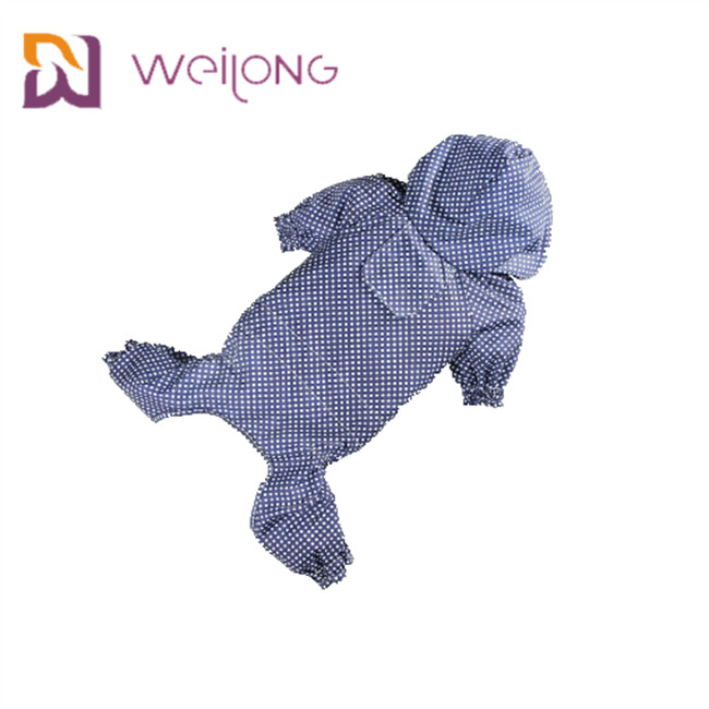 Waterproof Hooded Pet Raincoat Snaps Opening Digital Print PU Print