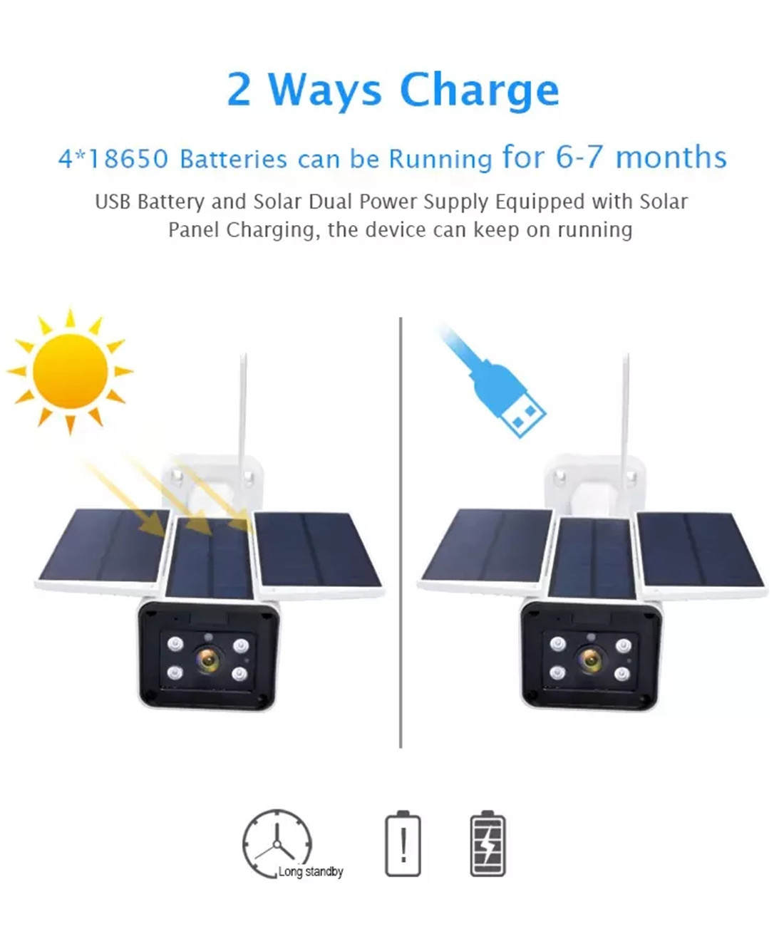 Outdoor Solar Powered Battery Wi-Fi Camera(MYQ-BC03)