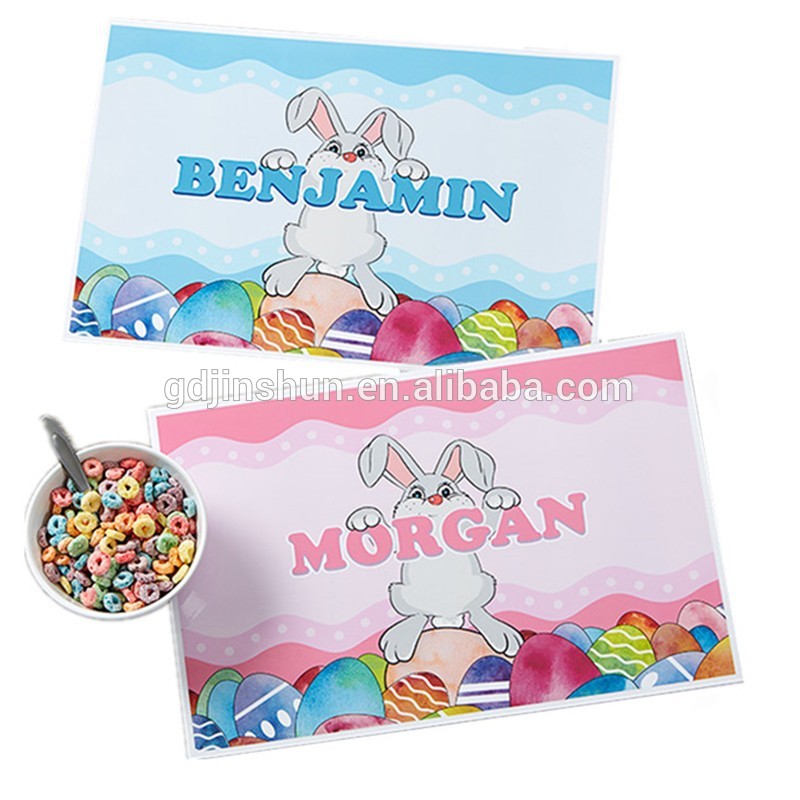 Customized disposable waterproof LDPE plastic placemats table mat for babies