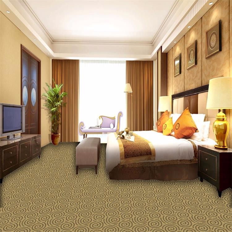 Red high cut low loop circle pattern PP carpet for corridor