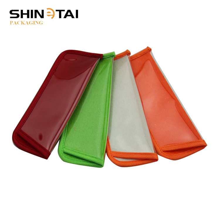 Colorful Transparent Custom Made PVC Sunglasses Pouches Spectacel Pouch