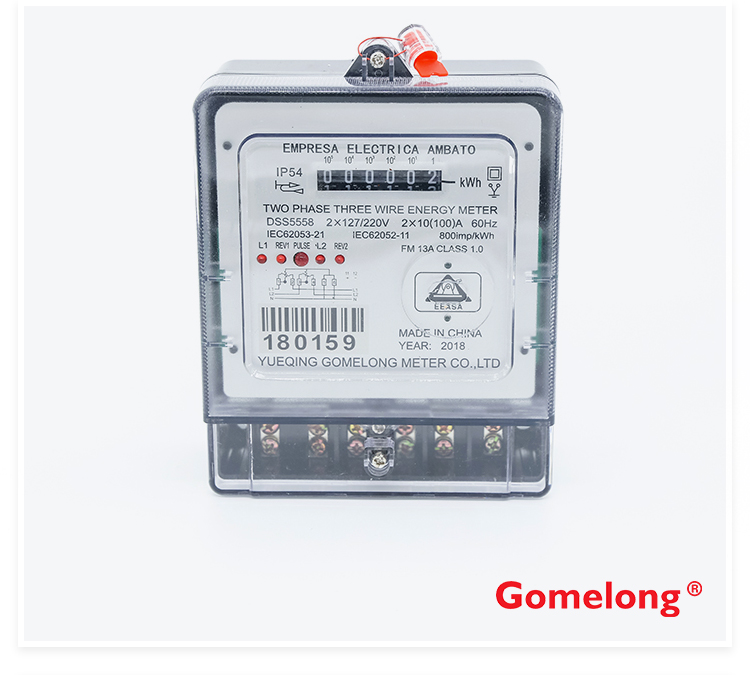 DSS5558 Two Phase medidor digital bifasico Active Reactive electricity meter