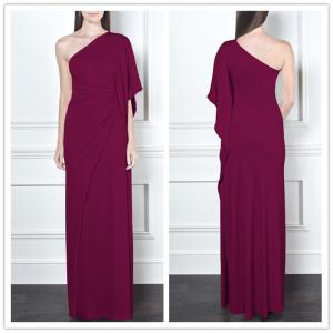 Quality Woman fahsion one-shoulder slinky jersey Maxi Dress, party dress, night dress for sale