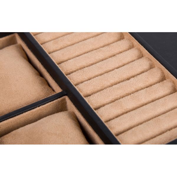 Custom Size PU Leather Jewelry Storage Drawer Inserts With 18 Compartments